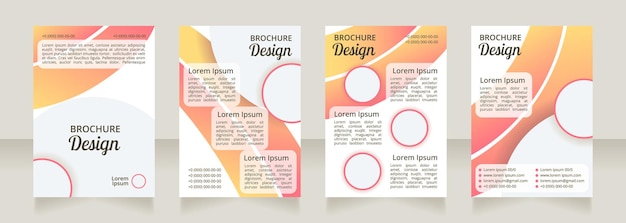 Gewichtsmanagement und diät leere broschüren-layout-design