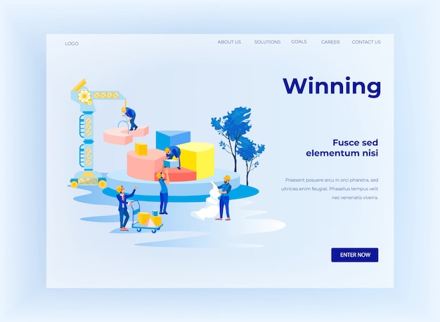 Gewinnende landing page mit metaphor team builders