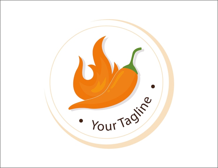 Gewürz-Chili-Logo-Vektor-Deign-Illustration