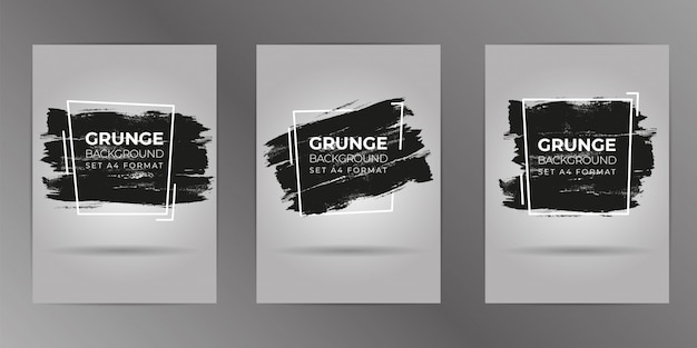 Gezeichnetes Hintergrundformat des Schmutzes Hand stellte Format A4 ein