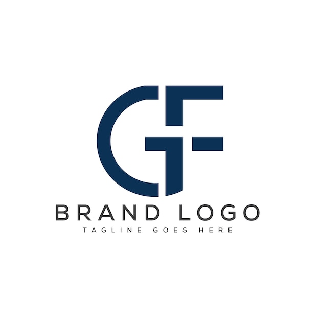 GF Logo Design Vektor Buchstaben Vorlage Design für die Marke