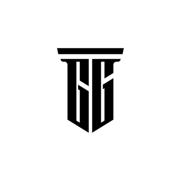 GF-Monogramm-Logo-Design, Buchstabe, Text, Name, Symbol, einfarbig, Logo, Alphabet, Zeichen, einfaches Logo