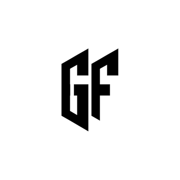 GF Monogramm Logo Design Buchstabe Text Name Symbol Monochrome Logo Alphabet Zeichen Einfaches Logo