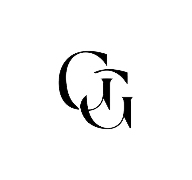 gg luxuriöse Schönheitsbekleidung und Mode modernes Logo-Design