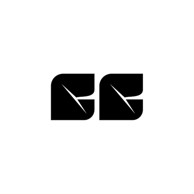 GG-Monogramm-Logo-Design, Buchstabe, Text, Name, Symbol, Monochrom, Logo, Alphabet, Zeichen, einfaches Logo