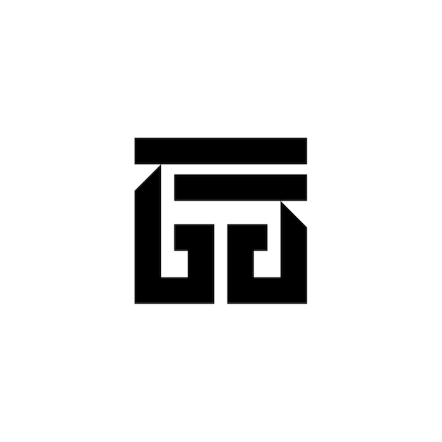 GG-Monogramm-Logo-Design, Buchstabe, Text, Name, Symbol, Monochrom, Logo, Alphabet, Zeichen, einfaches Logo