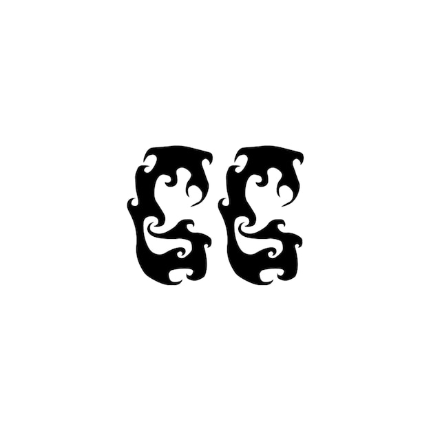 GG-Monogramm-Logo-Design, Buchstabe, Text, Name, Symbol, Monochrom, Logo, Alphabet, Zeichen, einfaches Logo