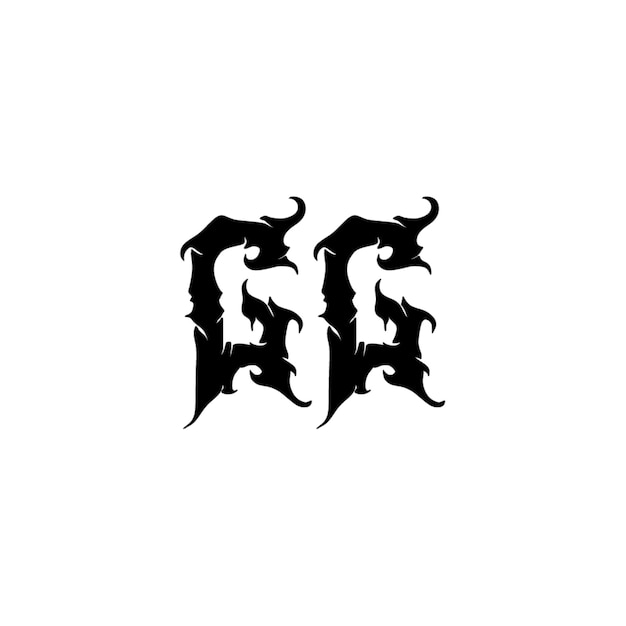 GG-Monogramm-Logo-Design, Buchstabe, Text, Name, Symbol, Monochrom, Logo, Alphabet, Zeichen, einfaches Logo