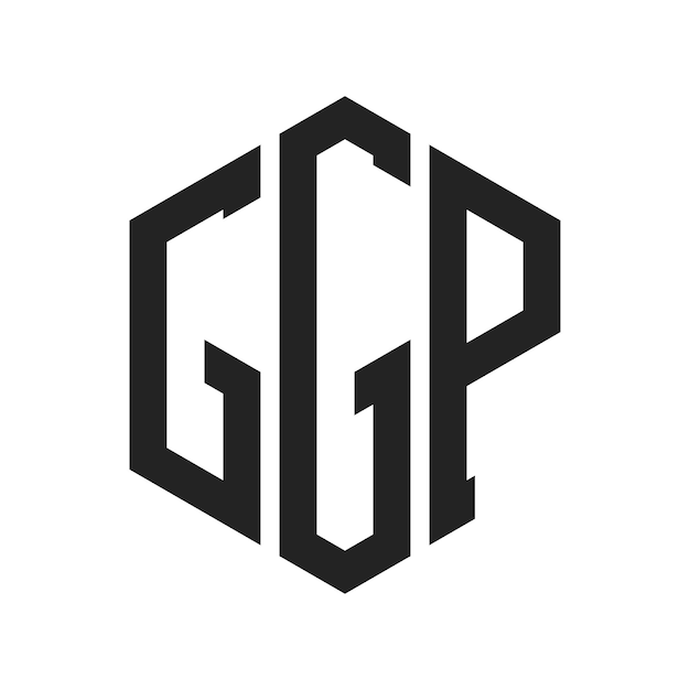 GGP-Logo-Design Anfangsbuchstaben GGP-Monogramm-Logo in sechseckiger Form