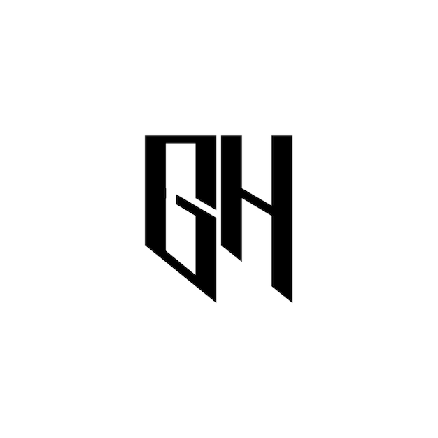 GH-Monogramm-Logo-Design, Buchstabe, Text, Name, Symbol, monochromes Logo, Alphabet-Zeichen, einfaches Logo