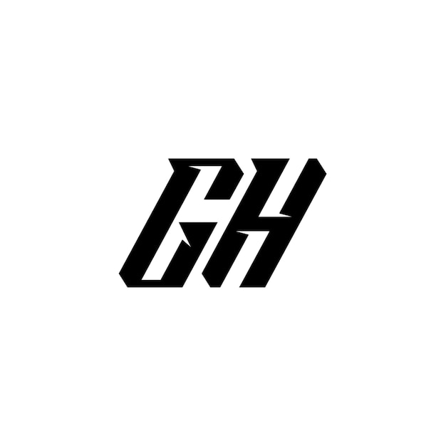 GH-Monogramm-Logo-Design, Buchstabe, Text, Name, Symbol, monochromes Logo, Alphabet-Zeichen, einfaches Logo