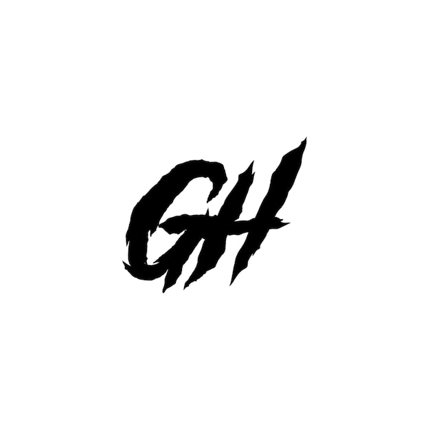 GH-Monogramm-Logo-Design, Buchstabe, Text, Name, Symbol, monochromes Logo, Alphabet-Zeichen, einfaches Logo