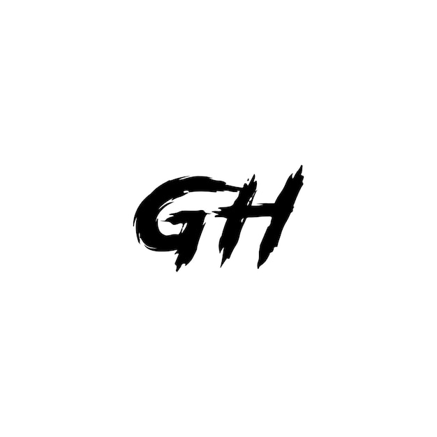 GH-Monogramm-Logo-Design, Buchstabe, Text, Name, Symbol, monochromes Logo, Alphabet-Zeichen, einfaches Logo