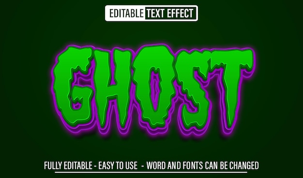 Ghost 3d bearbeitbarer Texteffekt