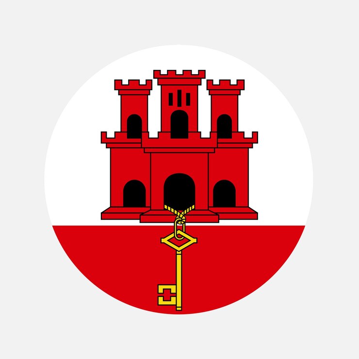 Vektor gibraltar-flagge einfache illustration für unabhängigkeitstag oder wahlen