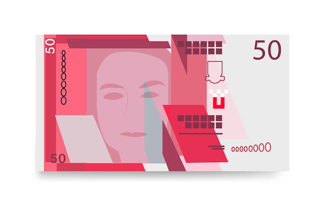 Gibraltar-pfund-vektor-illustration gibraltar-geldset bündel banknoten papiergeld 50 gip