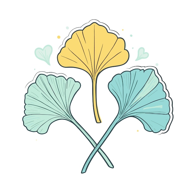 Vektor ginkgo-blatt-vektor-design