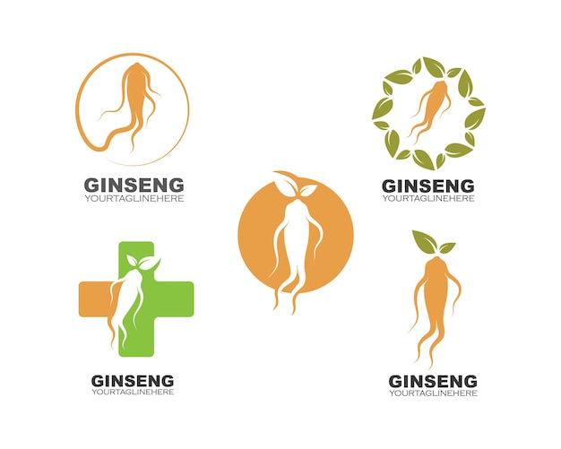 Ginseng-illustrationsikonen-vektordesign