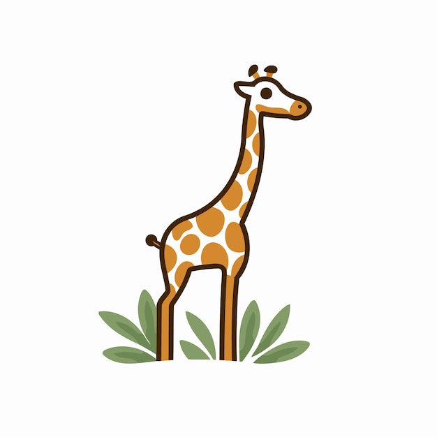 Giraffen-Symbol Flachfarben-Design Vektor-Illustration