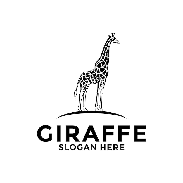 Giraffen-Vektorlogo Design-Vorlage für Giraffen-Tierlogo
