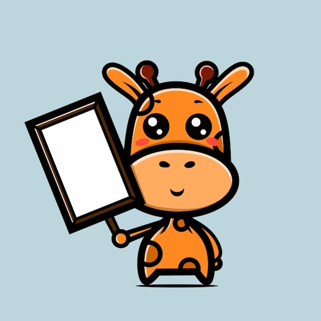 Giraffenfigur und whiteboard