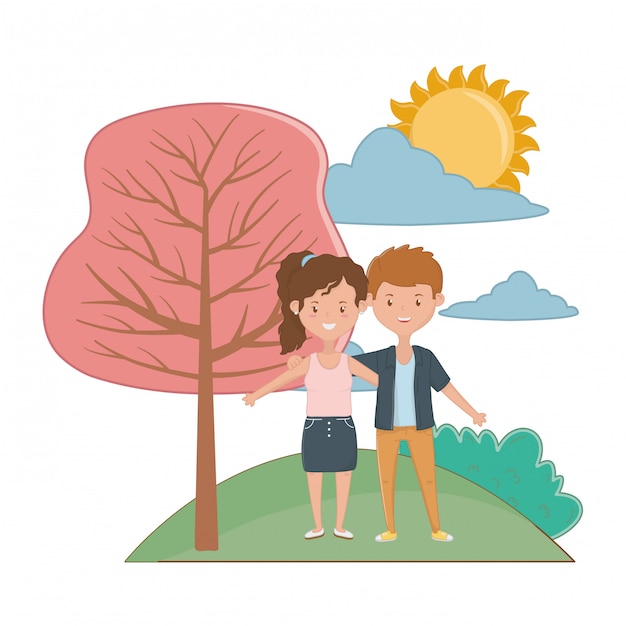 Girl and boy friendship design