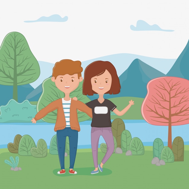 Girl and boy friendship design