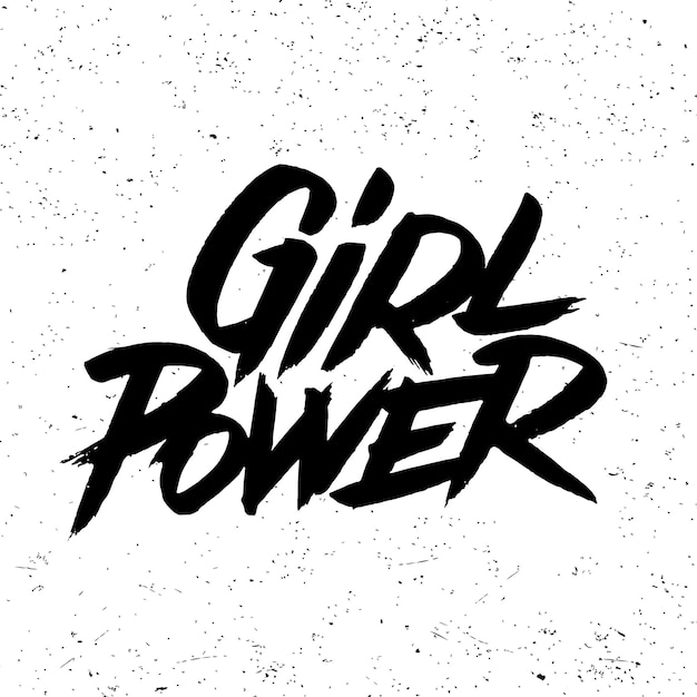 Vektor girl power poster vintage t-shirt druck