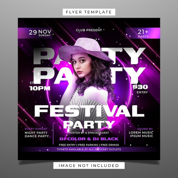 Girls Night Party Flyer Vorlage