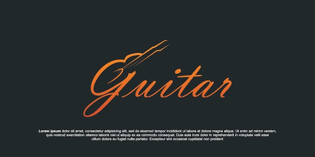 Vektor gitarre, logo, design, vektorgrafik, gitarre, shop, logo, logo, rock, musik, festival, logo
