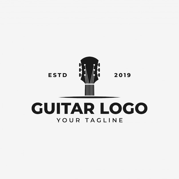 Vektor gitarre logo vorlage