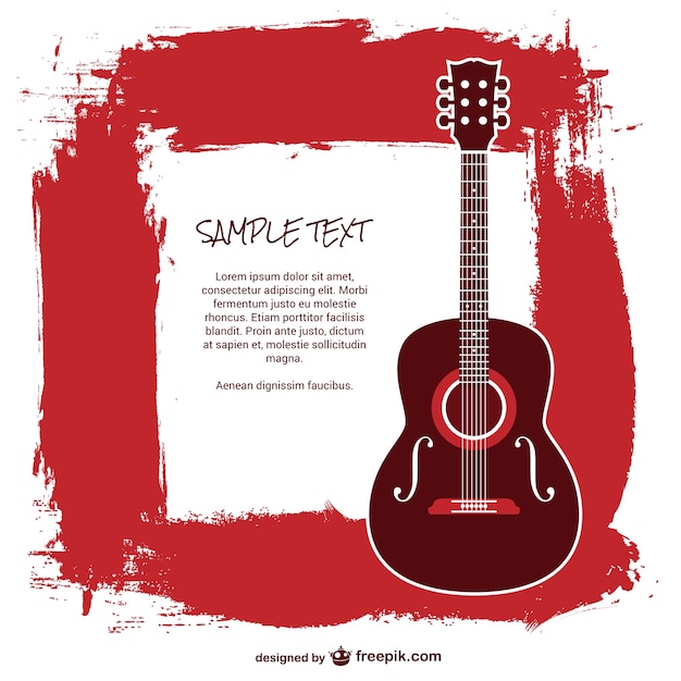 Vektor gitarre strukturierten template-design