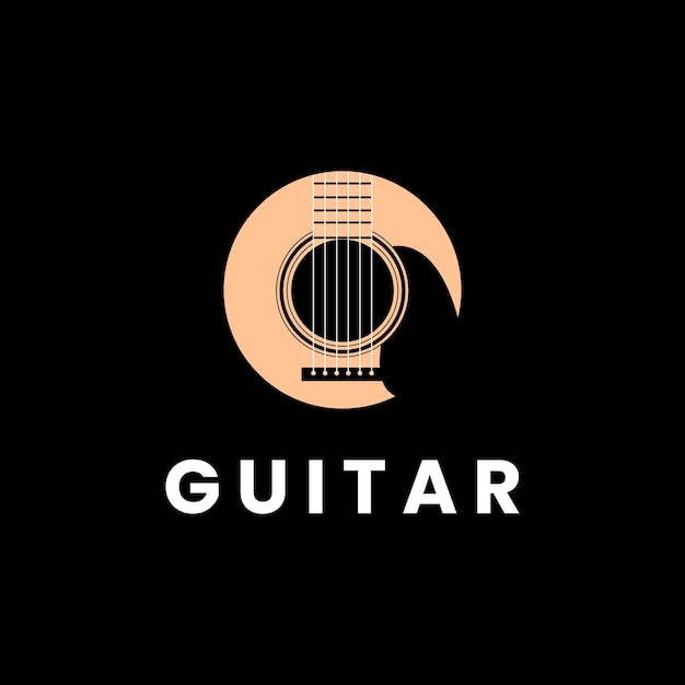 Gitarren-akustik-musik-zeichen-symbol-logo-design