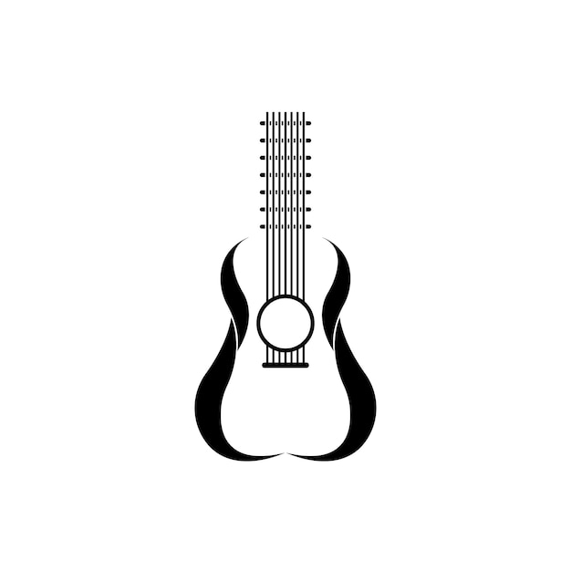 Vektor gitarren-symbol-logo-vektor-illustration-design-vorlage
