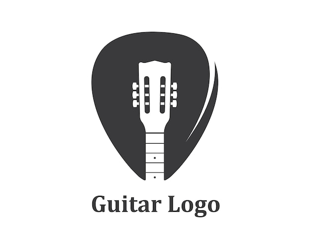 Gitarren-Symbol-Logo-Vektor-Illustration-Design-Vorlage