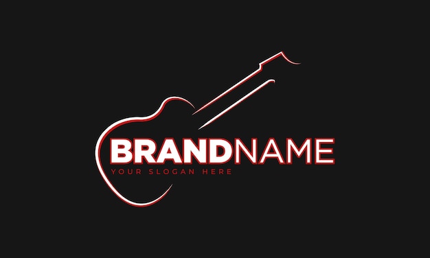 Gitarrenlogo musiker logo ideen inspiration logo design