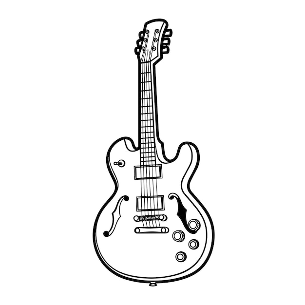 Gitarrenvektor-illustrationslogo