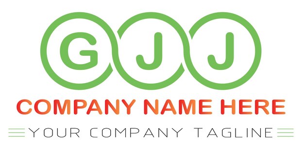 Vektor gjj-buchstaben-logo-design