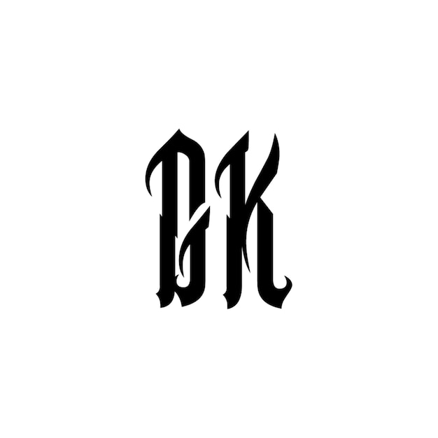 GK-Monogramm-Logo-Design, Buchstabe, Text, Name, Symbol, einfarbig, Logo, Alphabet, Zeichen, einfaches Logo