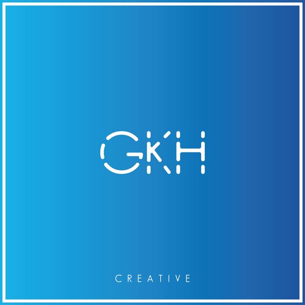 Gkh premium vector letzter logo design kreatives logo vektor illustration monogramm minimal logo