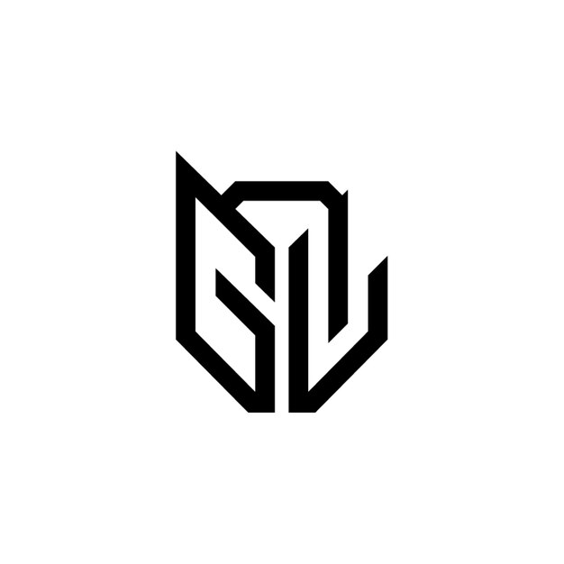 GL Monogramm Logo Design Buchstabe Text Name Symbol Monochrom Logotyp Alphabet Zeichen Einfaches Logo