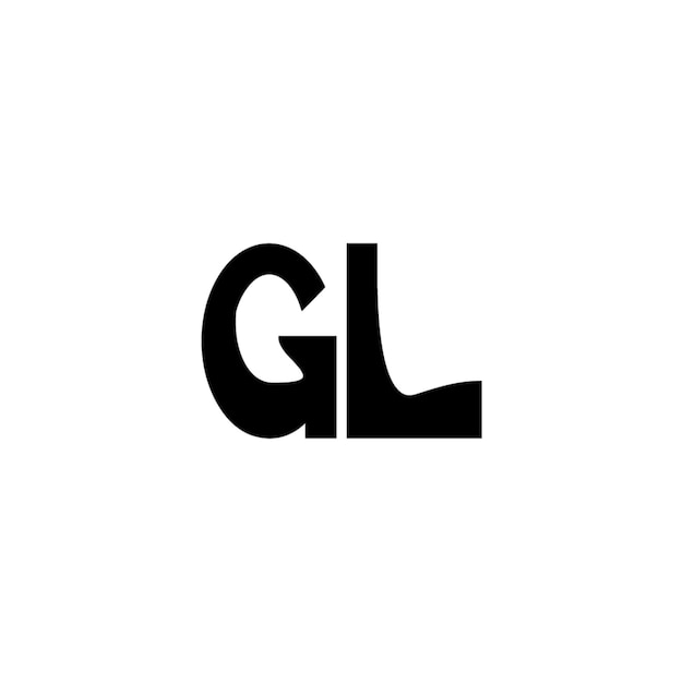 GL Monogramm Logo Design Buchstabe Text Name Symbol Monochrom Logotyp Alphabet Zeichen Einfaches Logo