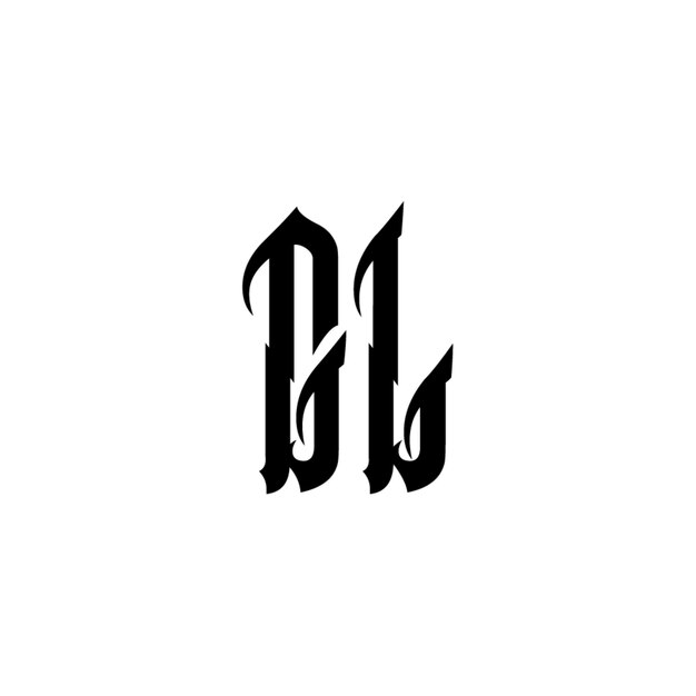 GL Monogramm Logo Design Buchstabe Text Name Symbol Monochrom Logotyp Alphabet Zeichen Einfaches Logo
