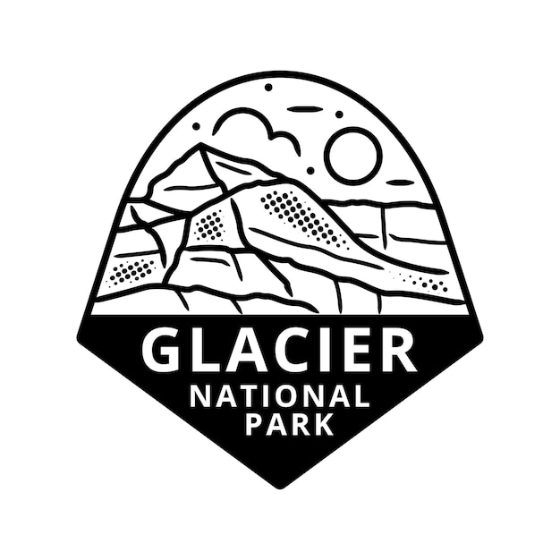 Glacier national park aufkleber