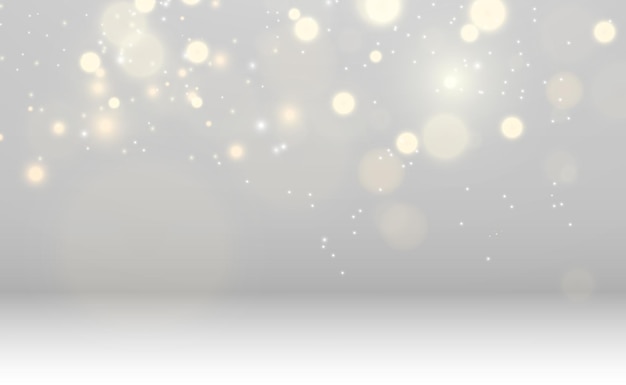 Glänzende goldene Vektorstaubglänze Glitzernde glänzende Ornamente für den Hintergrund Vektorillustration