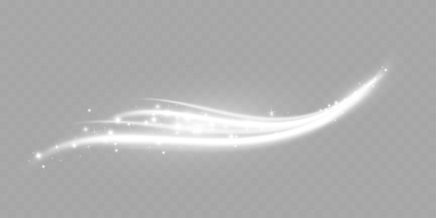 Glänzende magische wellenförmige Lichtlinien Magische Elemente Vorlagen für die Illustration