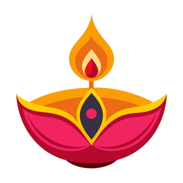 Glänzende Öllampe glücklicher Diwali Diya