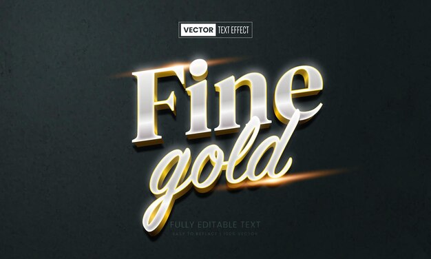 Glänzender goldbearbeitbarer Vektortexteffekt
