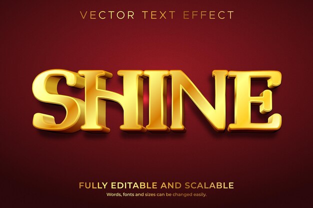 Glanzender goldener Text-Effekt