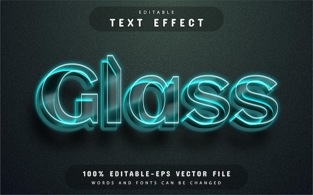 Glas 3D-Texteffekt editierbar